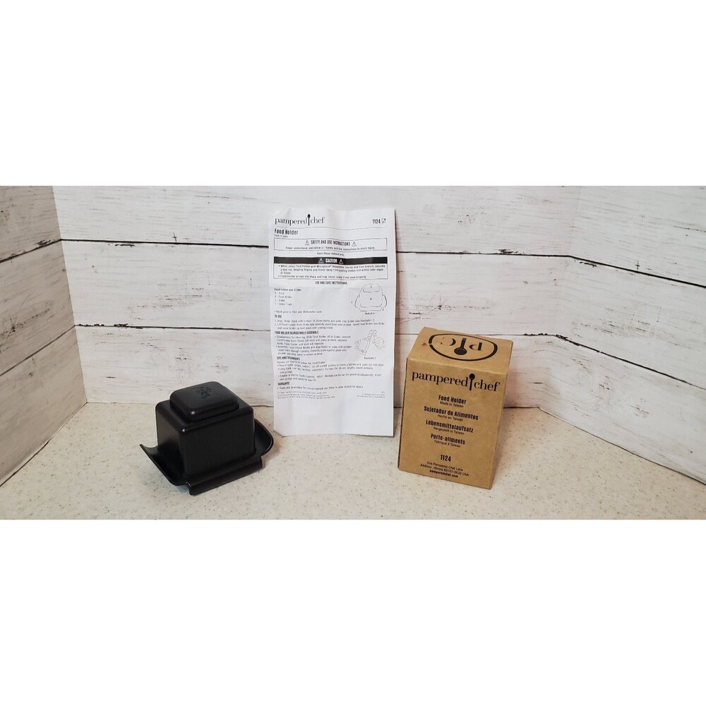 Pampered Chef Food Holder 1124 Replacement for Mandoline Grater Black